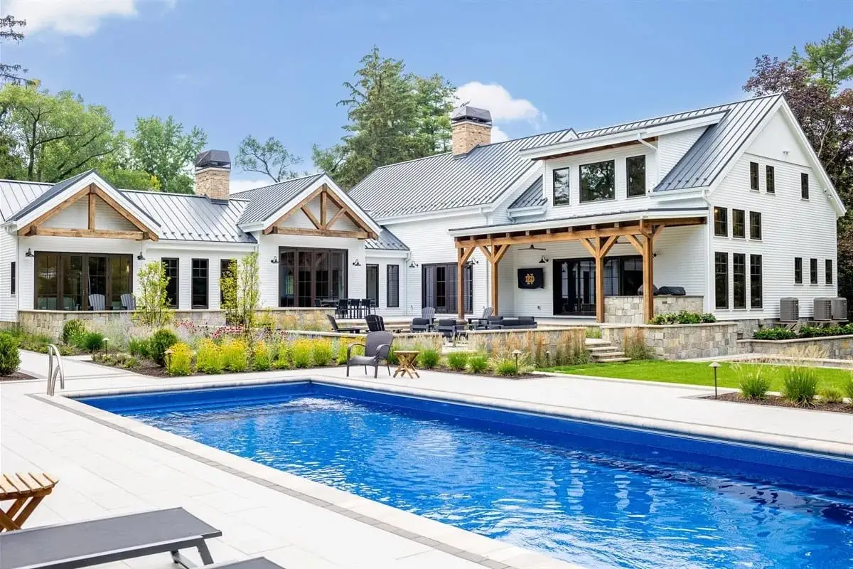 A South Bend home Irish Management takes care of, with a pool and patio